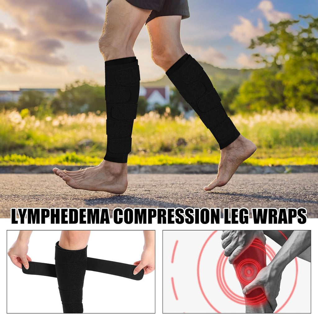 3 Pairs Lymphedema Compression Supports Adjustable Shin Splint Cover Ups

