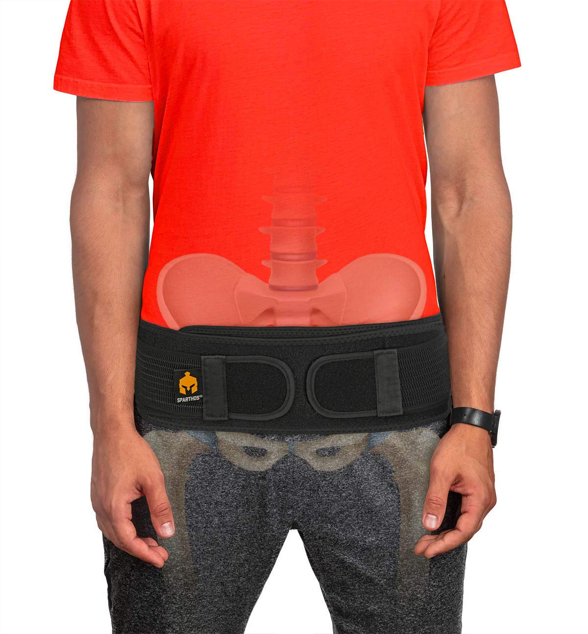 Sparthos Sacroiliac SI Joint Hip Belt Support Brace for Sciatica and Lower Back Pain

