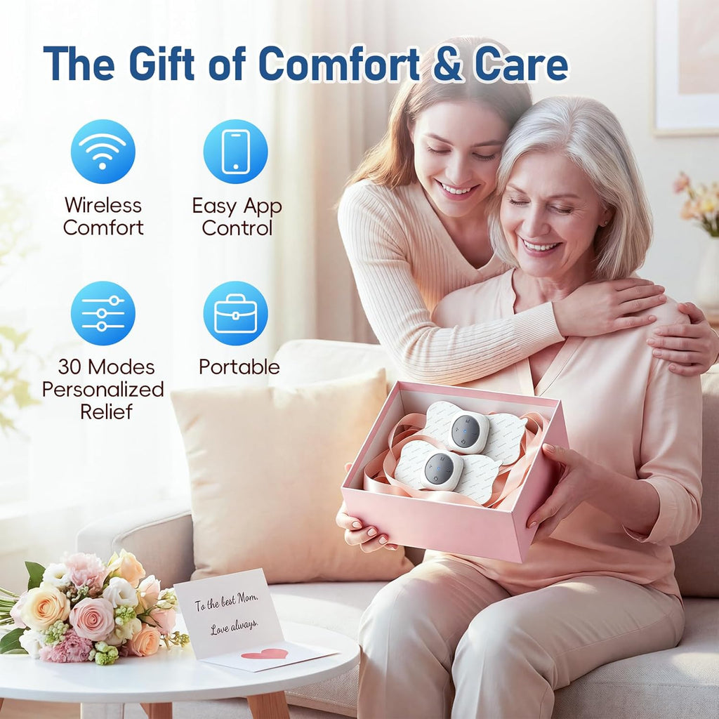 Comfytemp Wireless TENS Unit Muscle Stimulator for Pain Relief, App-Controlled

