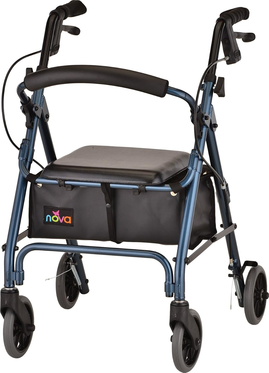 NOVA GetGo Ultra Narrow Rollator Walker with Seat, Folding Wheels and Brakes

