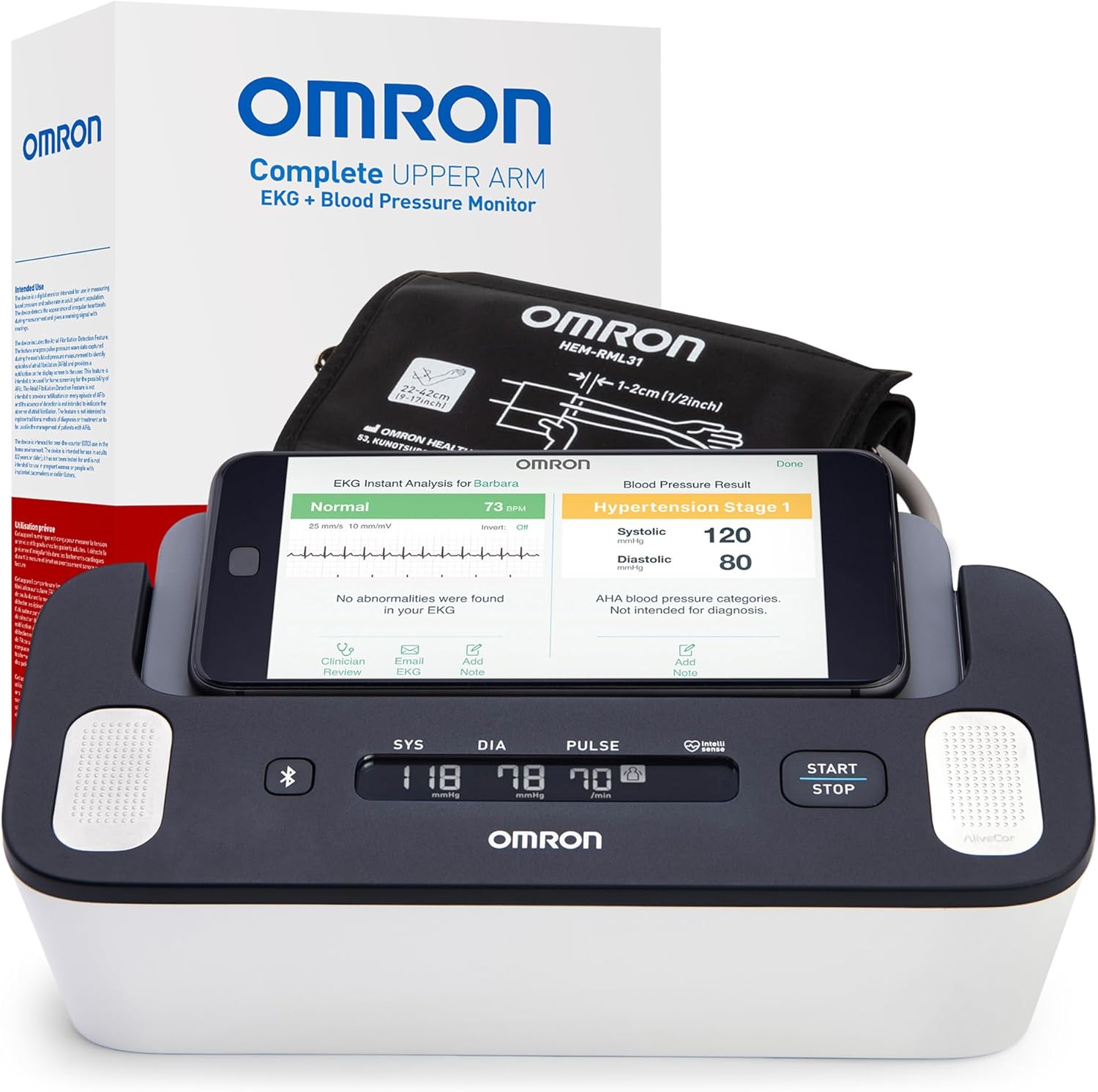 OMRON Complete 2-in-1 Upper Arm Blood Pressure Monitor with EKG

