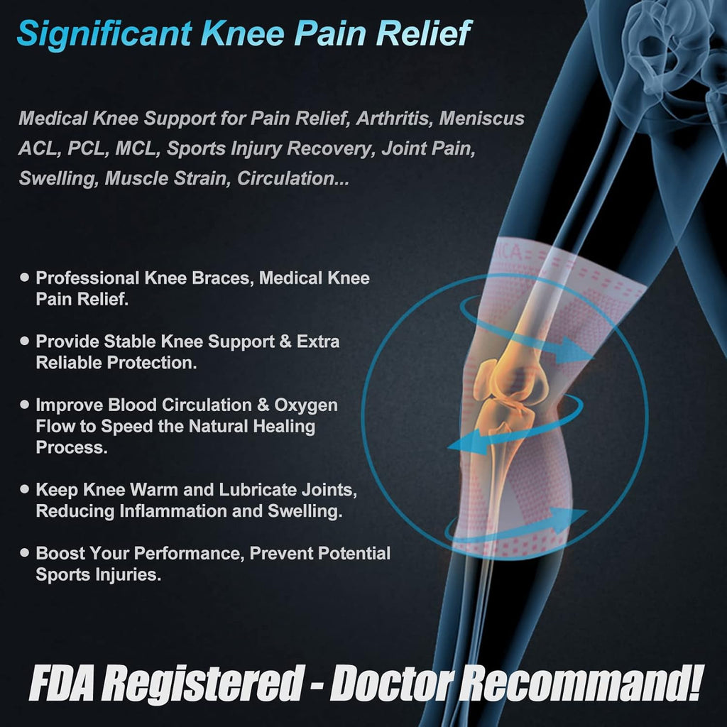 NEENCA Professional Knee Brace for Pain Relief with Patella Gel Pad & Stabilizers

