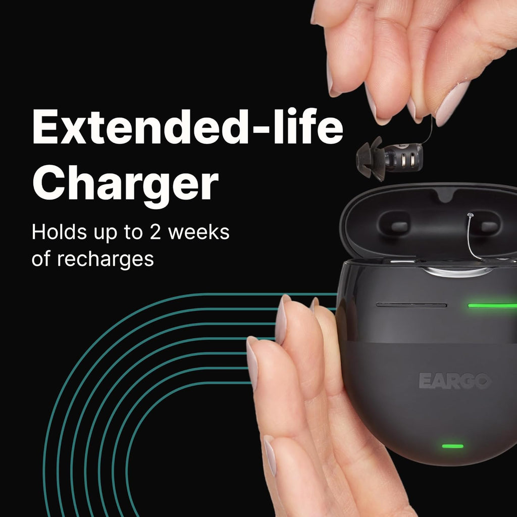 Eargo 8 OTC Self-Fitting CIC Hearing Aids, Rechargeable

