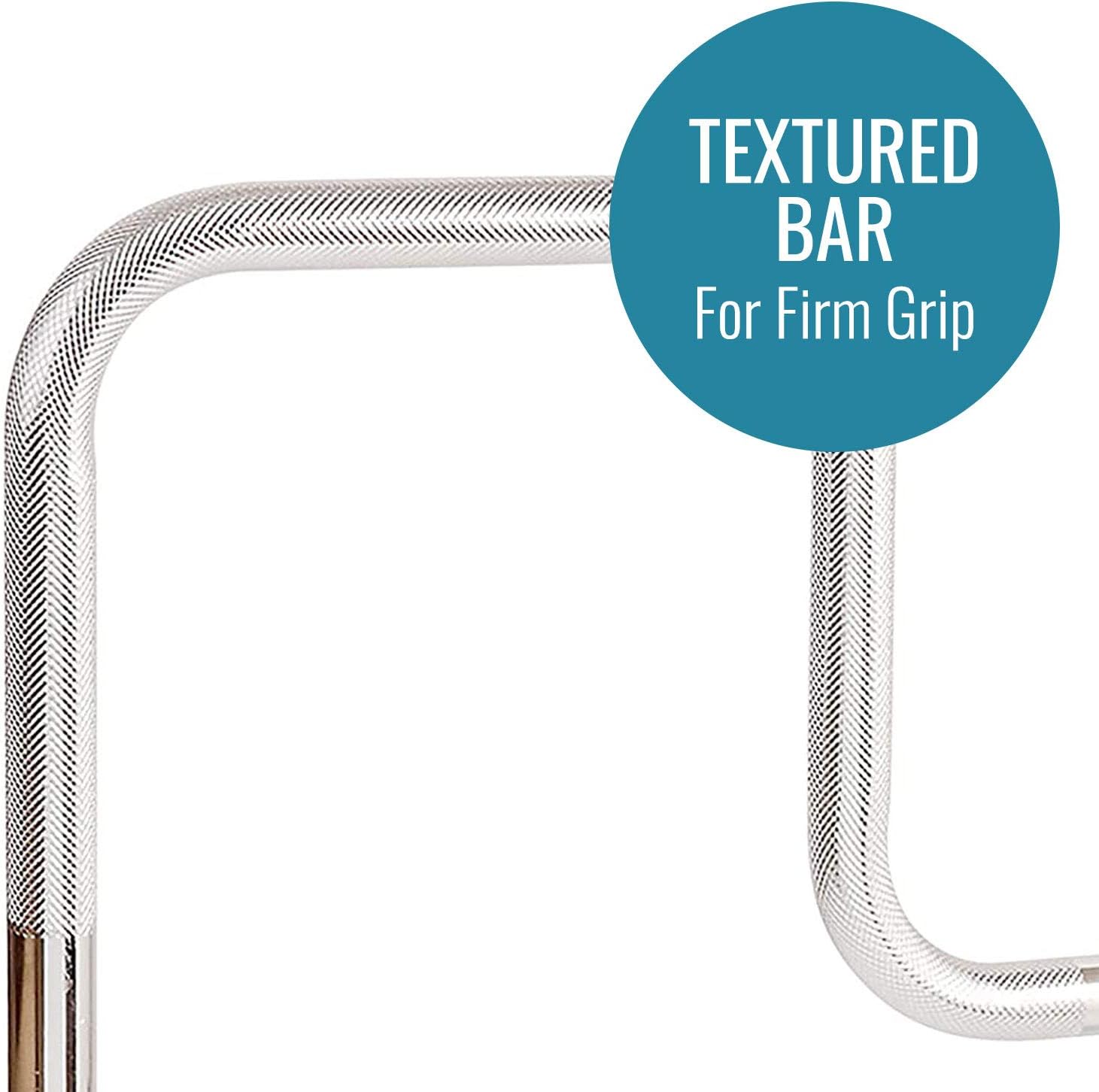 DMI Chrome Plated Adjustable Grab Bar for Bathtub and Shower, Rust-Resistant, 250 lb

