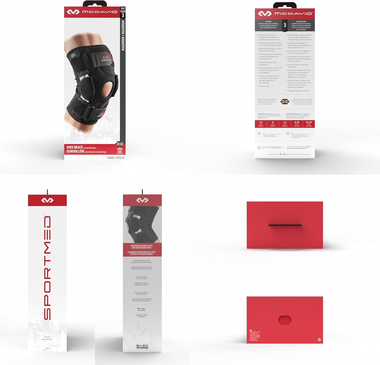 McDavid Hinged Knee Brace for Men & Women, Compression Knee Support Sleeve

