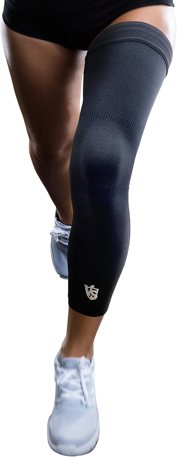 Vital Salveo Germanium Recovery Compression Full Leg Sleeve, Thigh to Calf, UPF 50+ 

