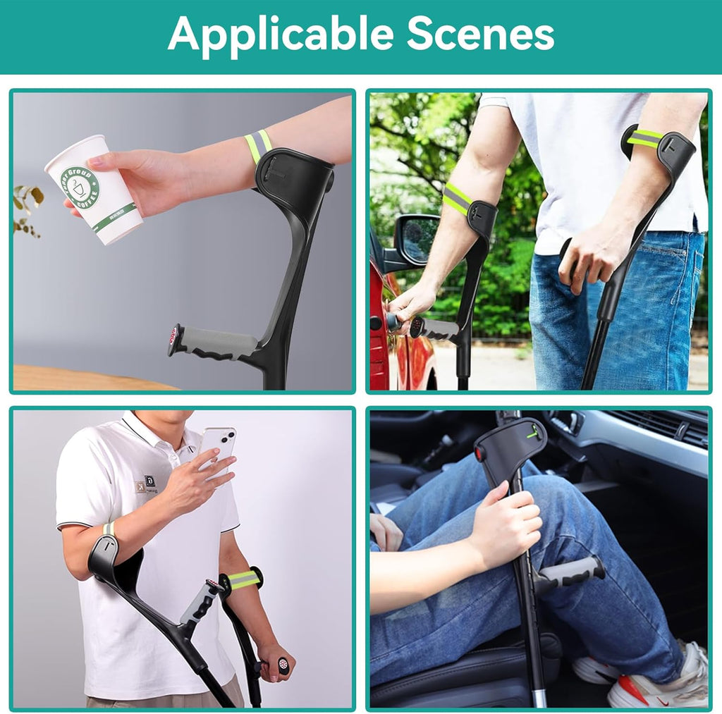 Forearm Crutches for Adults, Adjustable Height Aluminum Forearm Walker

