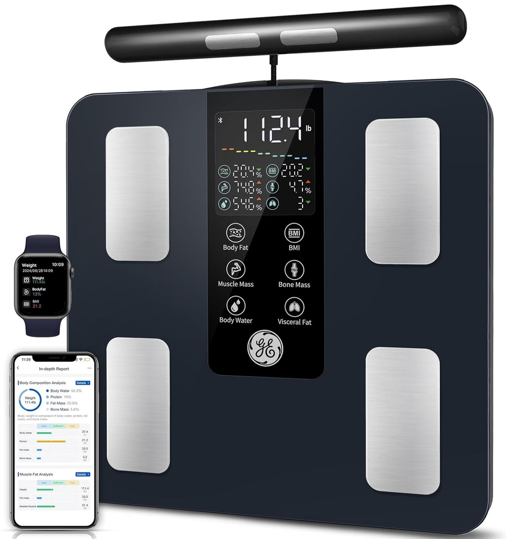 GE Smart Scale Digital Body Weight Scale 8-Electrode BIA Body Composition Analyzer

