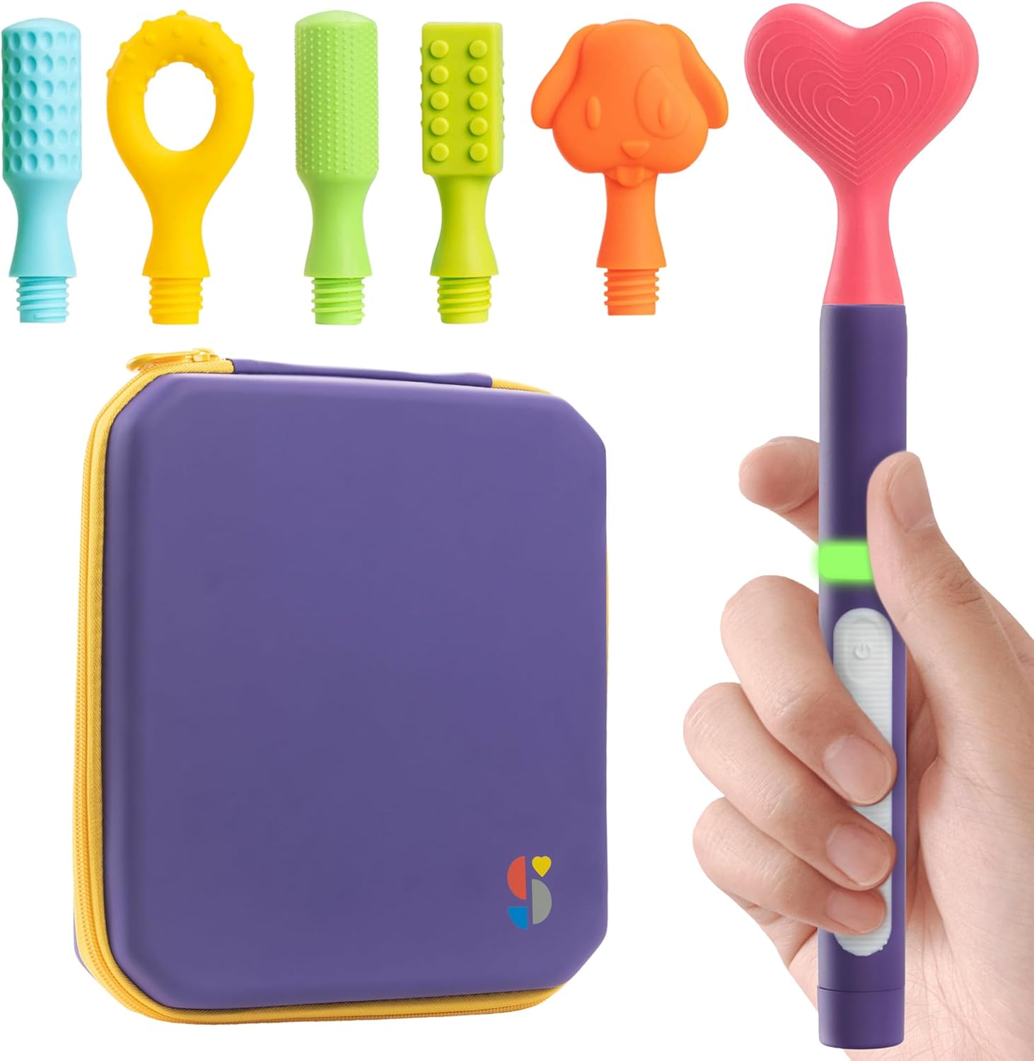 Special Supplies Buzz Buddy Oral Motor Stimulation Kit with Interchangeable Soft Heads

