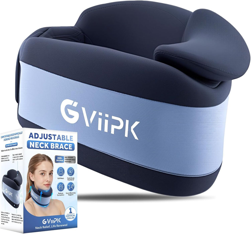 GVIIPK Ice Silk Neck Brace Cervical Collar for Support, Sleeping, Posture

