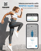 RENPHO Smart Body Measuring Tape with Bluetooth App, Retractable LCD

