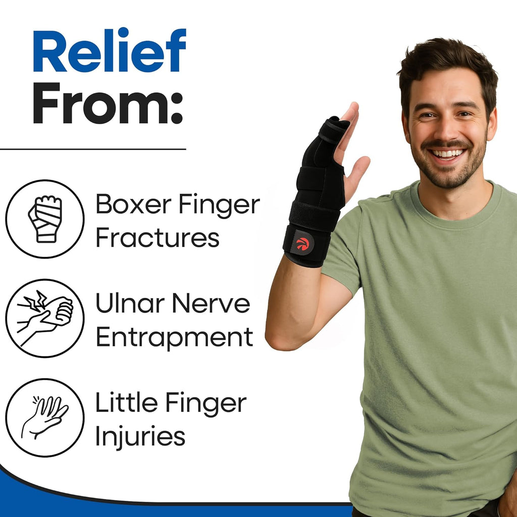 Armstrong America Pinky Finger Splint Boxer Fracture Ulnar Gutter Hand Brace


