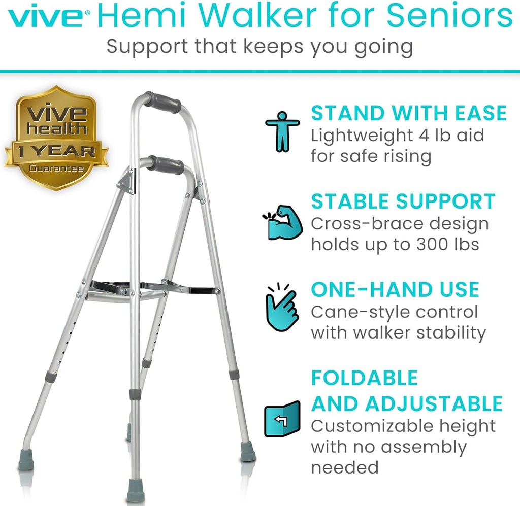Vive Stand Assist Aid for Seniors, One-Hand Mobility Support, Sit-to-Stand Grab Bar

