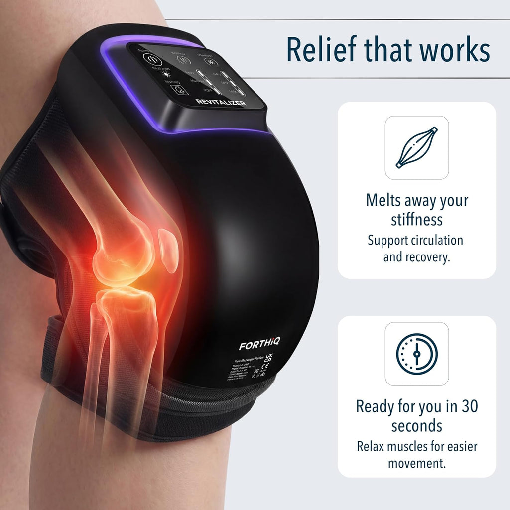 FORTHiQ Pro+ Knee Massager with Heat, Dual Red Light Therapy and Vibration

