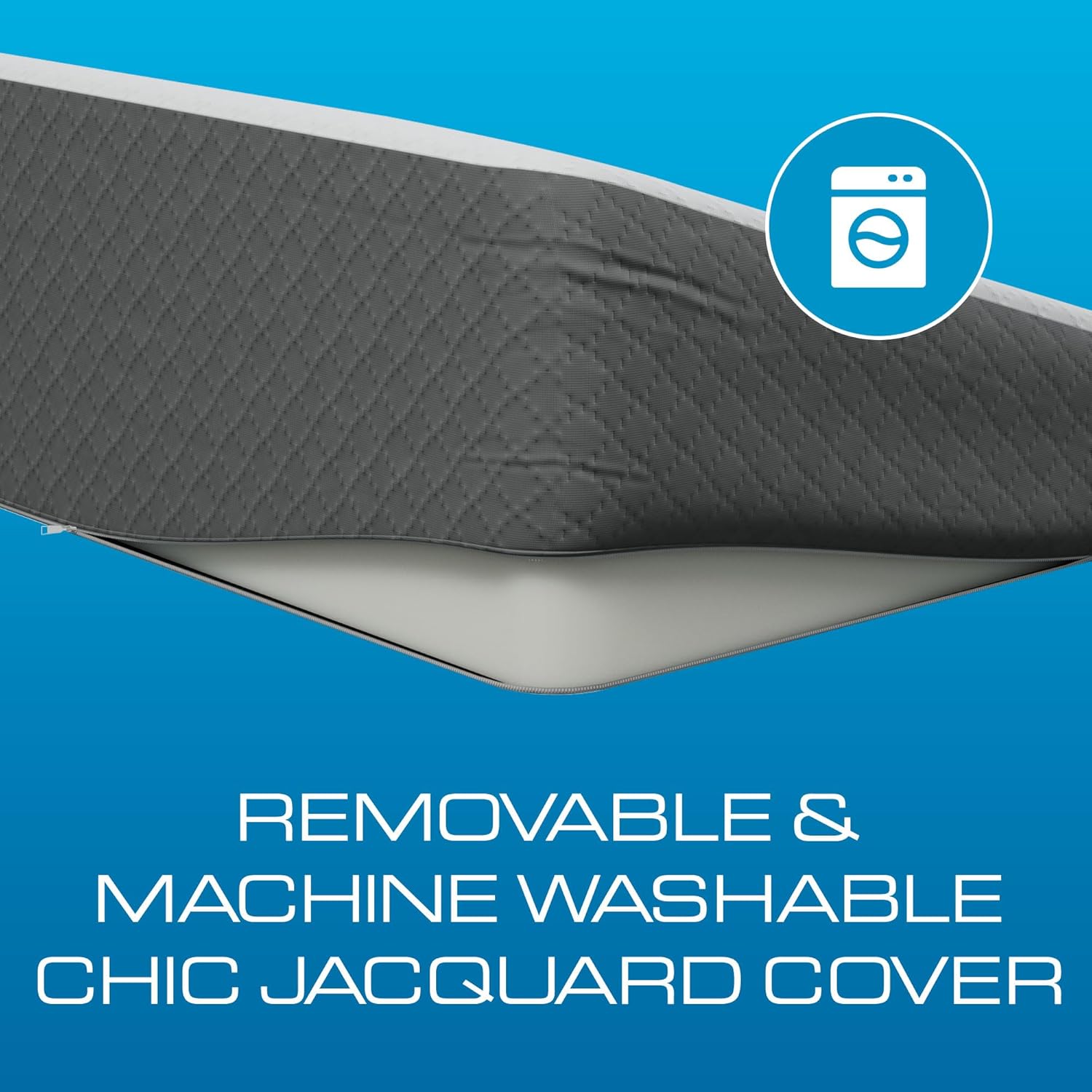 Kolbs Wedge Memory Foam Pillow with Jacquard Cover for Acid Reflux GERD

