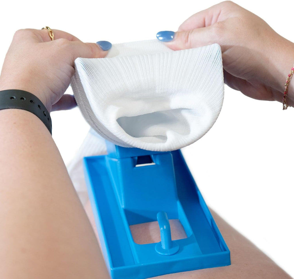 OrthoSleeve Sock Aid Device with Handle, Easy On Off Sock Assistant

