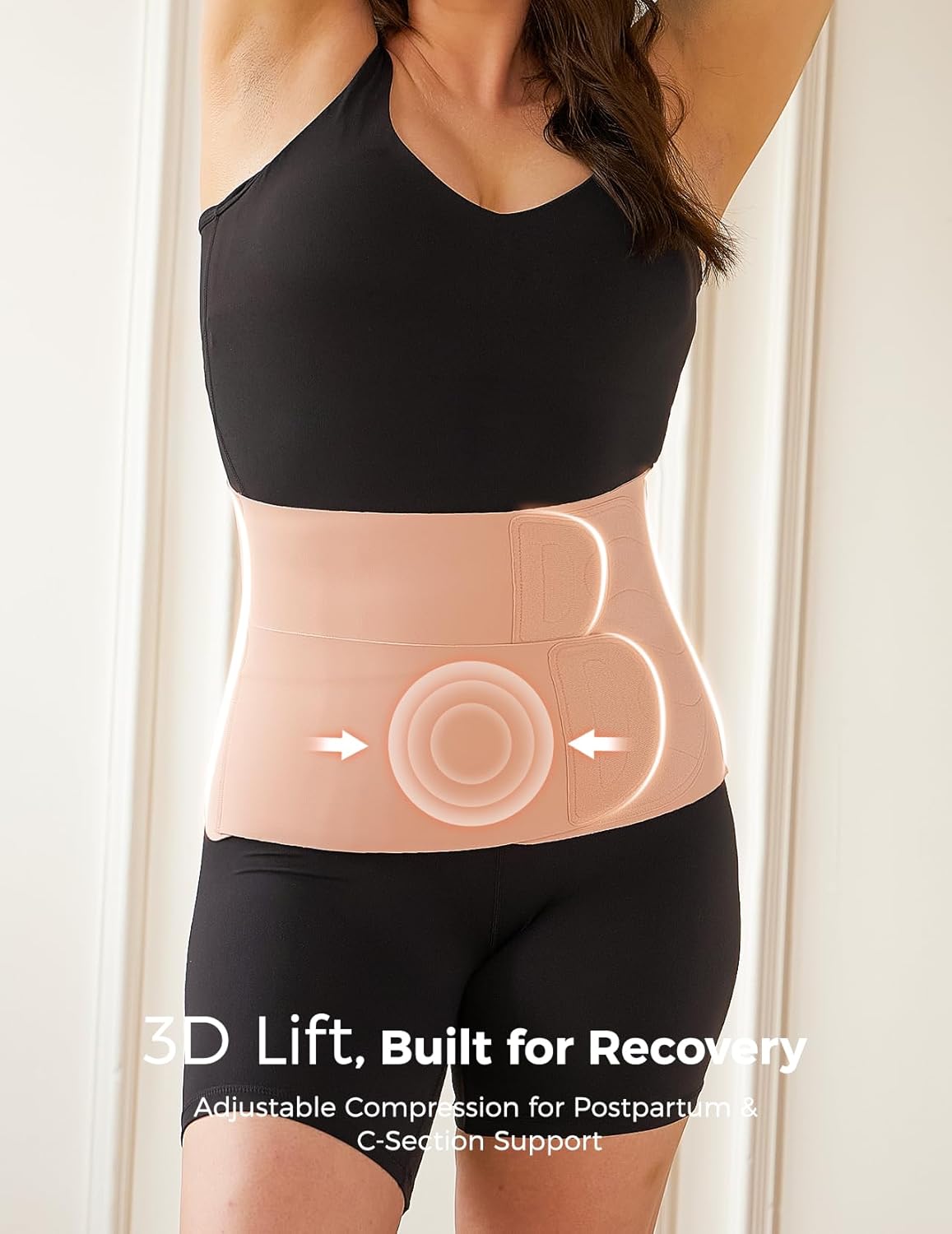 Momcozy Ergowrap Abdominal Binder Postpartum Post-Surgery Belly Binder with 3D Lift


