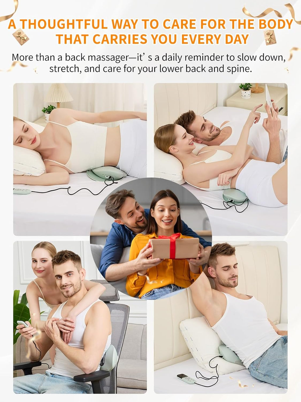 Smart Lower Back Massager with Warm Air Traction, Vibration & Pulse Therapy


