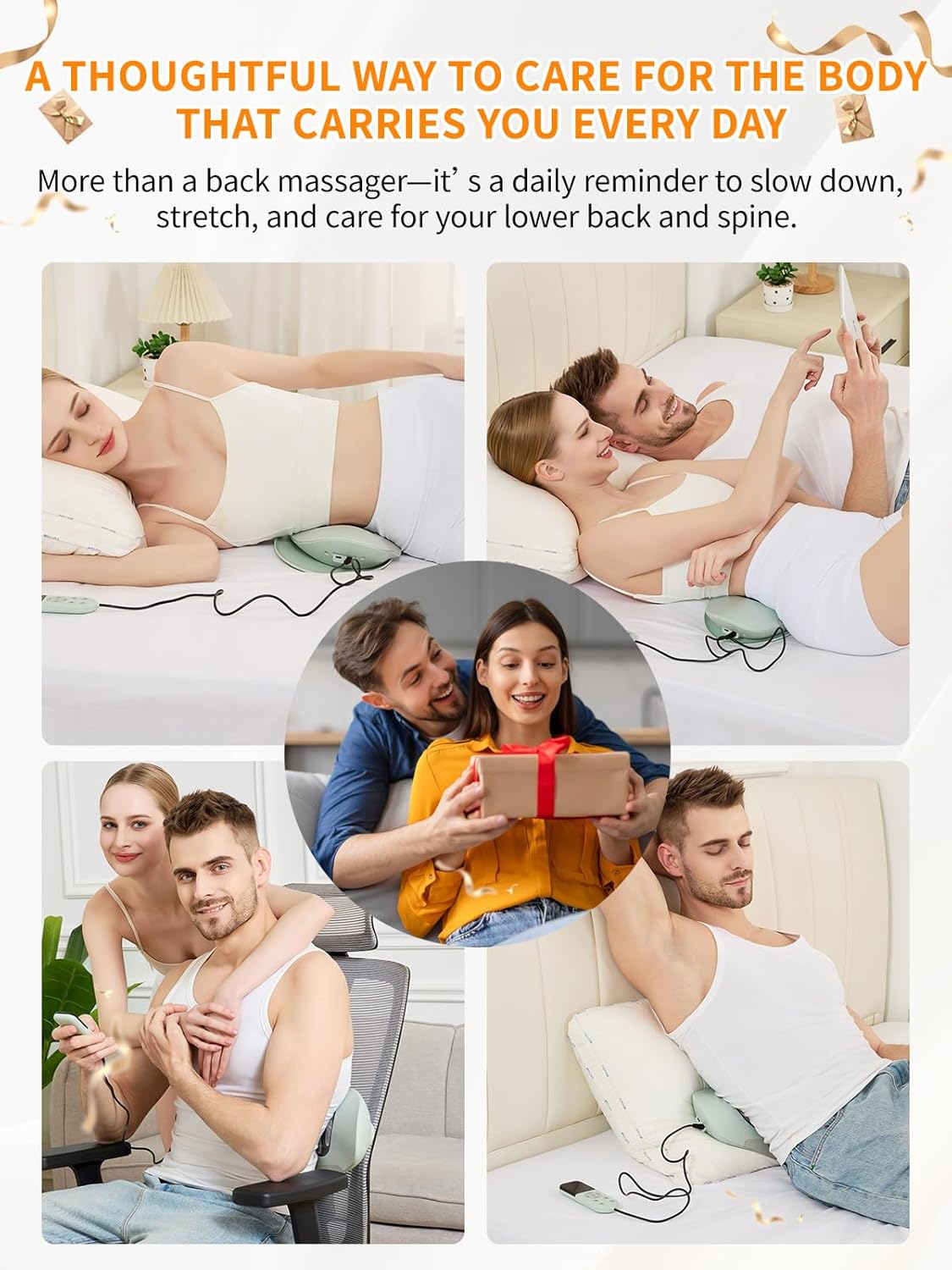Smart Lower Back Massager with Warm Air Traction, Vibration & Pulse Therapy


