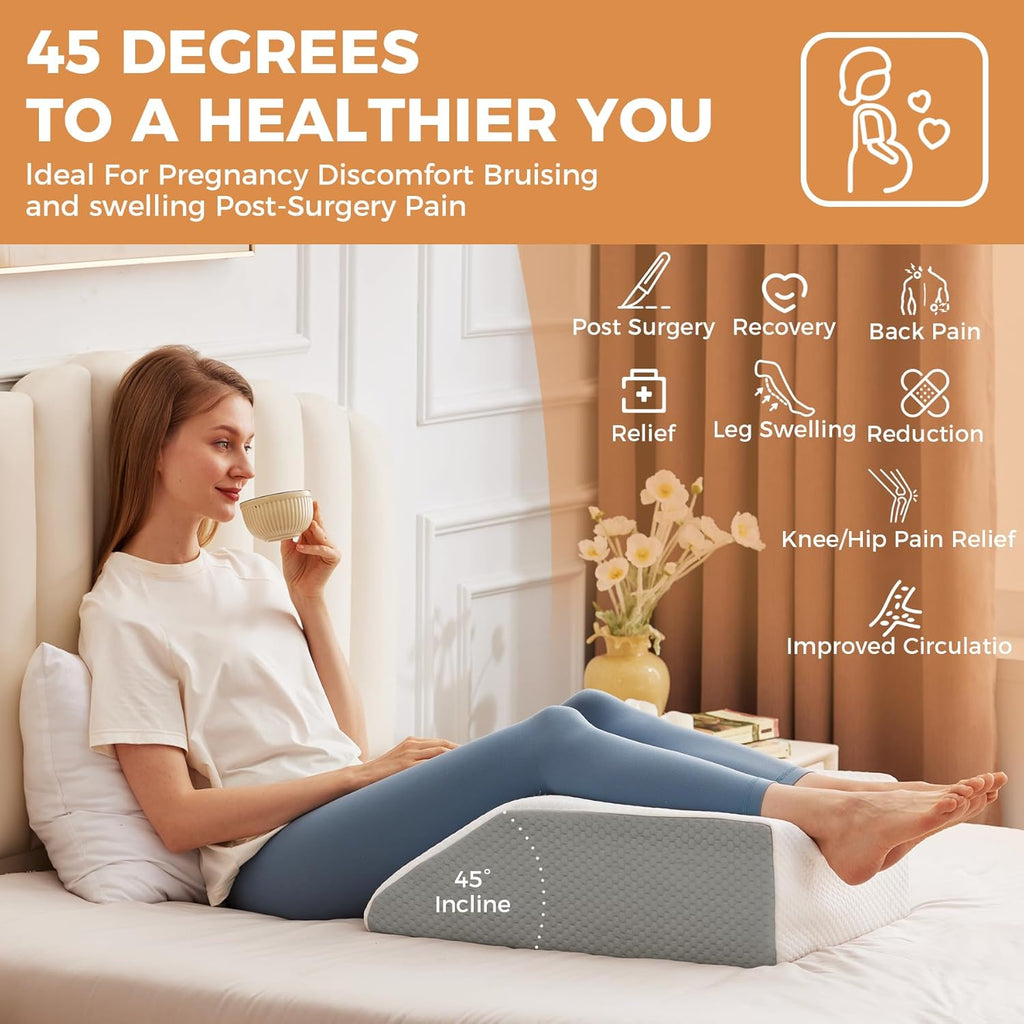 BIEEZZK Memory Foam Elevating Wedge for Blood Circulation, Swelling Relief

