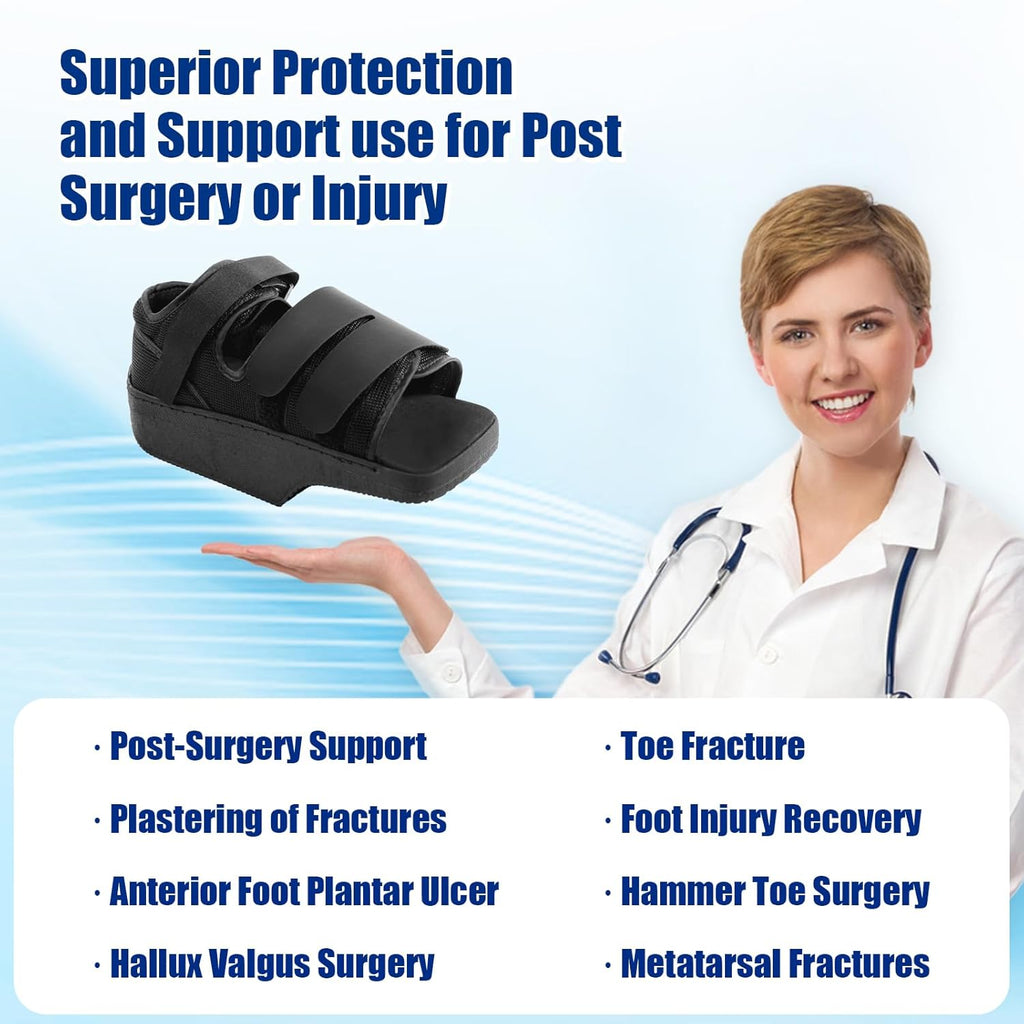 Estinko Wedge Orthopedic Recovery Shoe, Non-Weight-Bearing Offloading Boot

