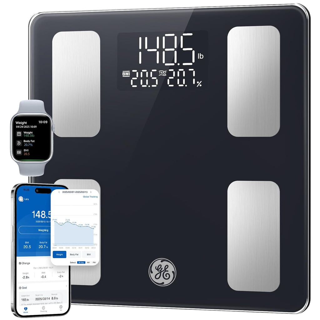 GE Smart Scale Body Weight, BMI & Body Fat Digital Bathroom Scale with Bluetooth Sync

