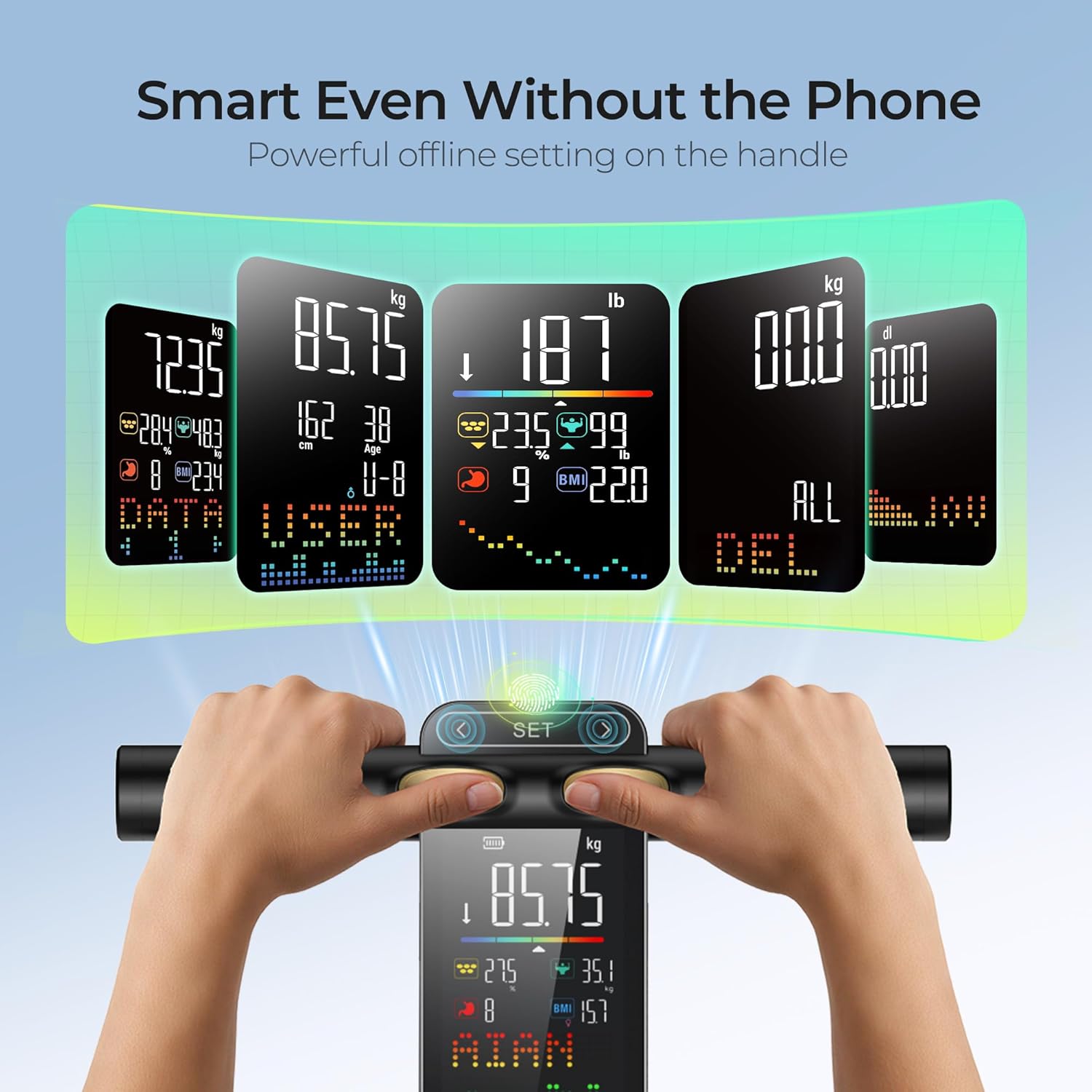 RunStar Smart Body Composition Scale Digital Bathroom Scale 8 Electrodes 28 Metrics

