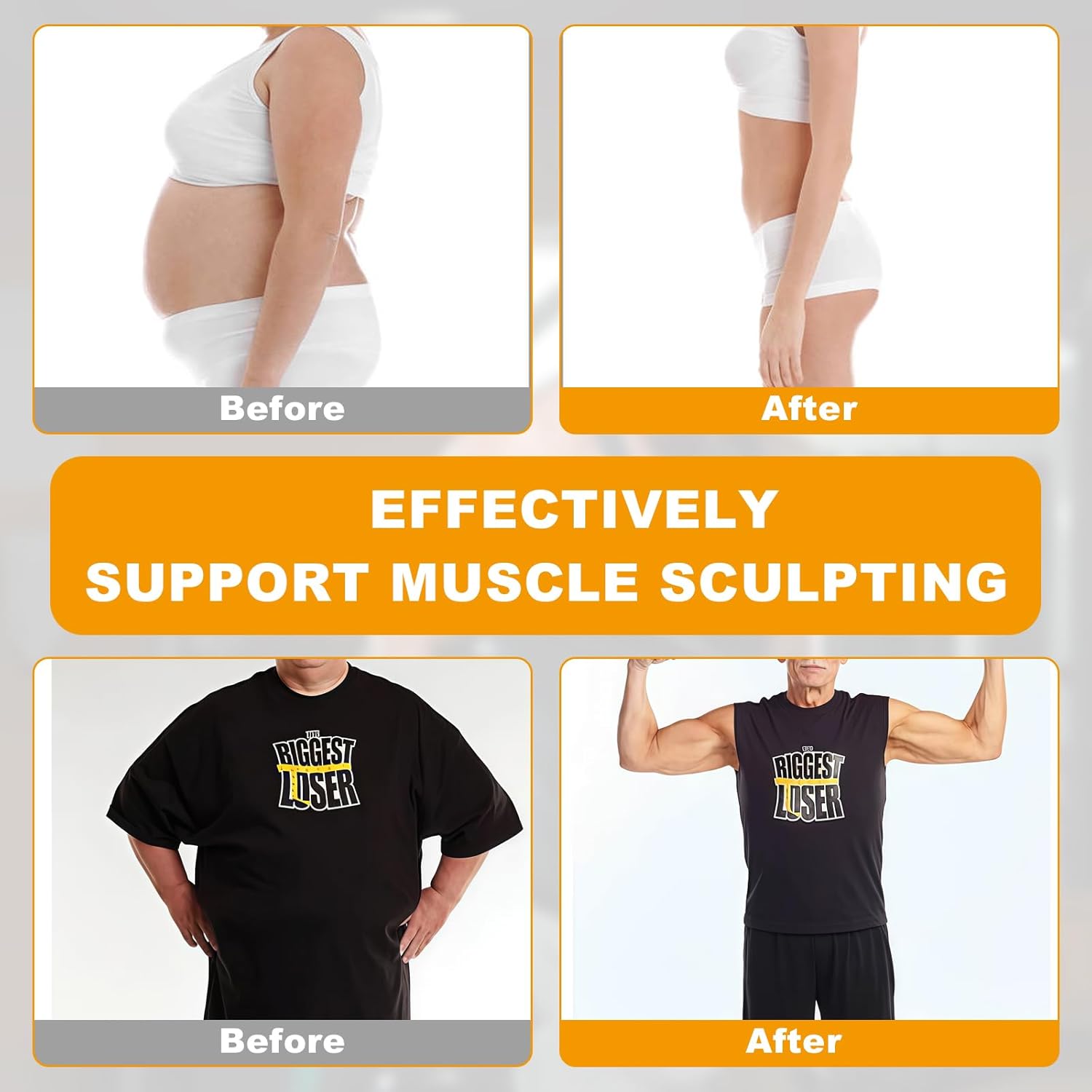 Electronic Muscle Stimulator EMS for Abdominal Toning, 8 Modes

