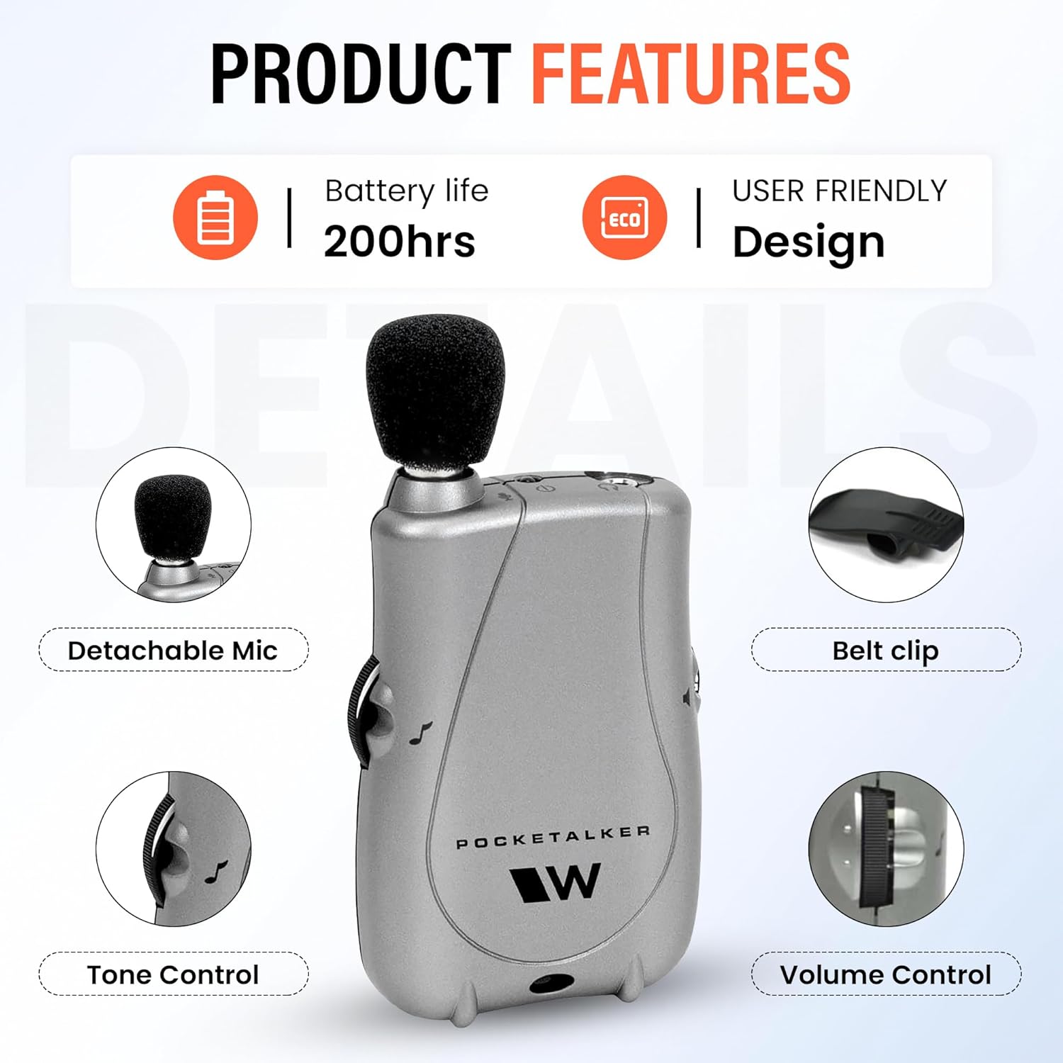 Williams Sound Pocketalker Ultra Personal Sound Amplifier with Headphones

