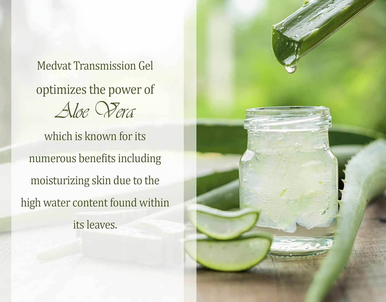 Medvat Conductive Transmission Gel with Aloe Vera, Unscented, Water-Based, Refillable

