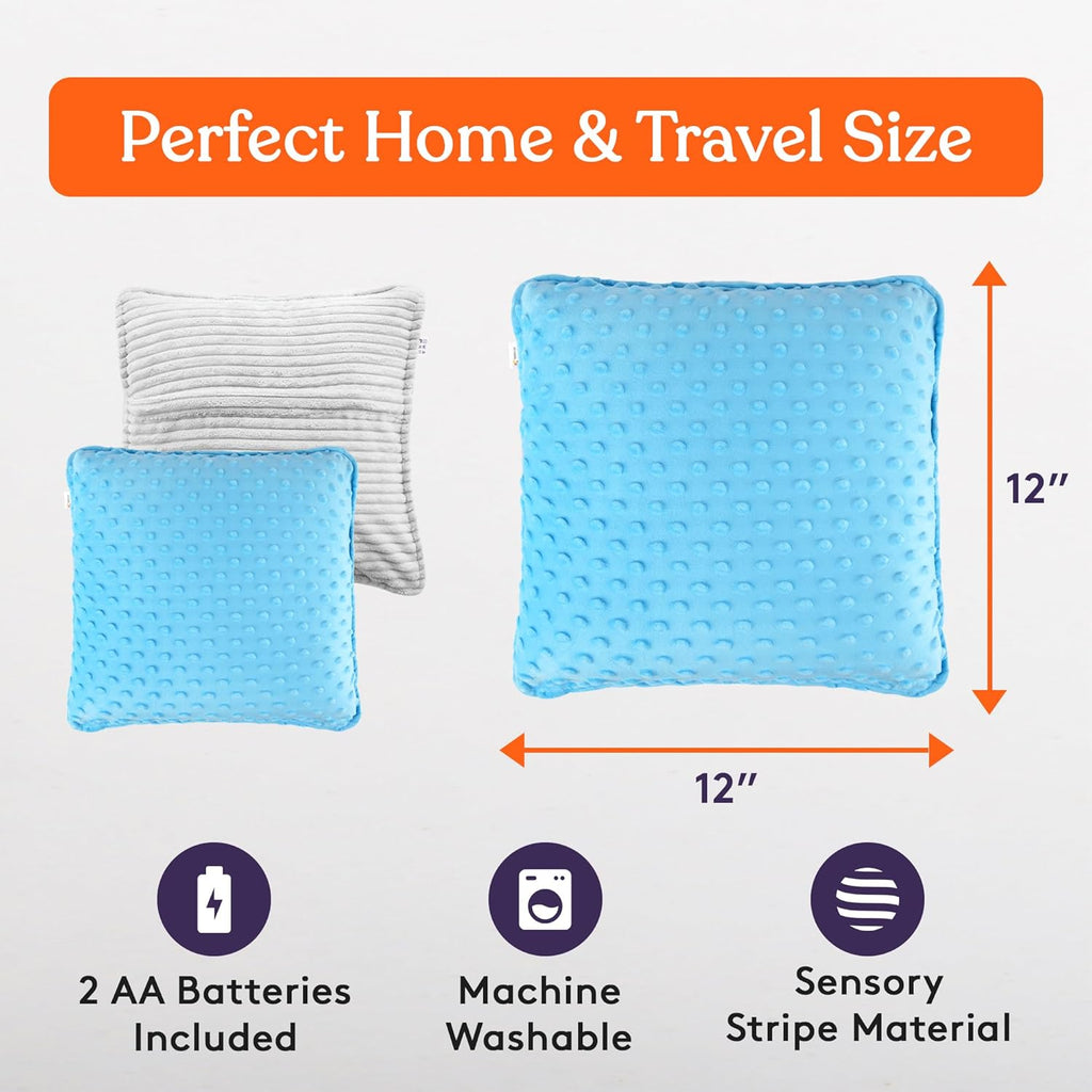 Special Supplies Vibrating Sensory Pressure Pillow for Kids & Adults, Plush 12" with Audio

