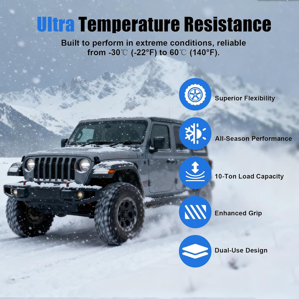 Off-Road Traction Boards with Jack Base, Recovery Tracks for 4x4 Trucks and SUVs

