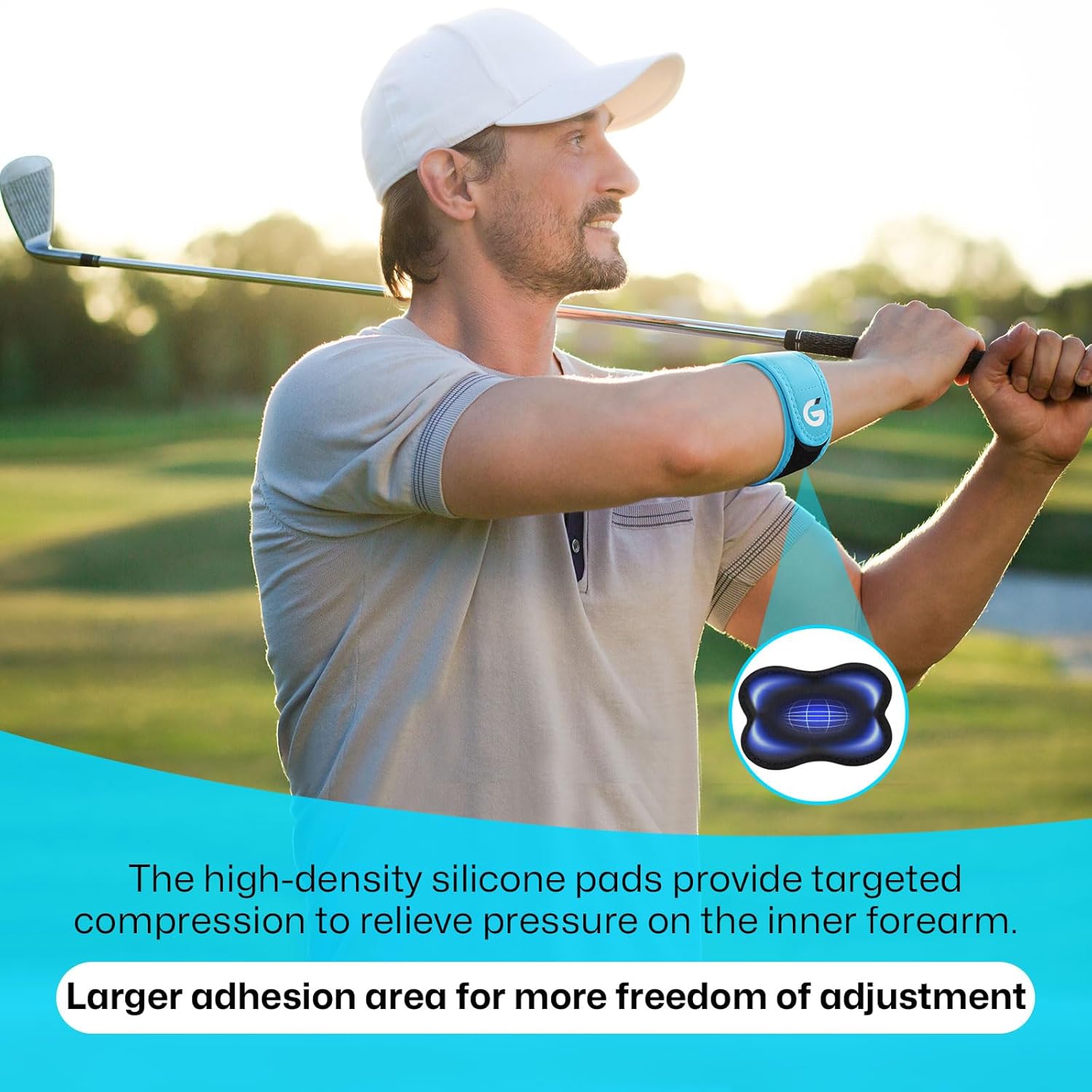 Gviipk Tennis Elbow Brace Counterforce Strap for Tendonitis with Compression Pad

