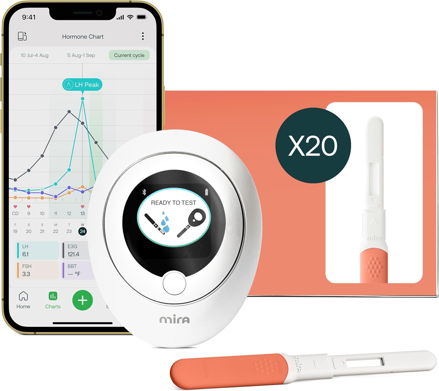 Mira Digital Fertility Monitor and Ovulation Test Kit for Women with App

