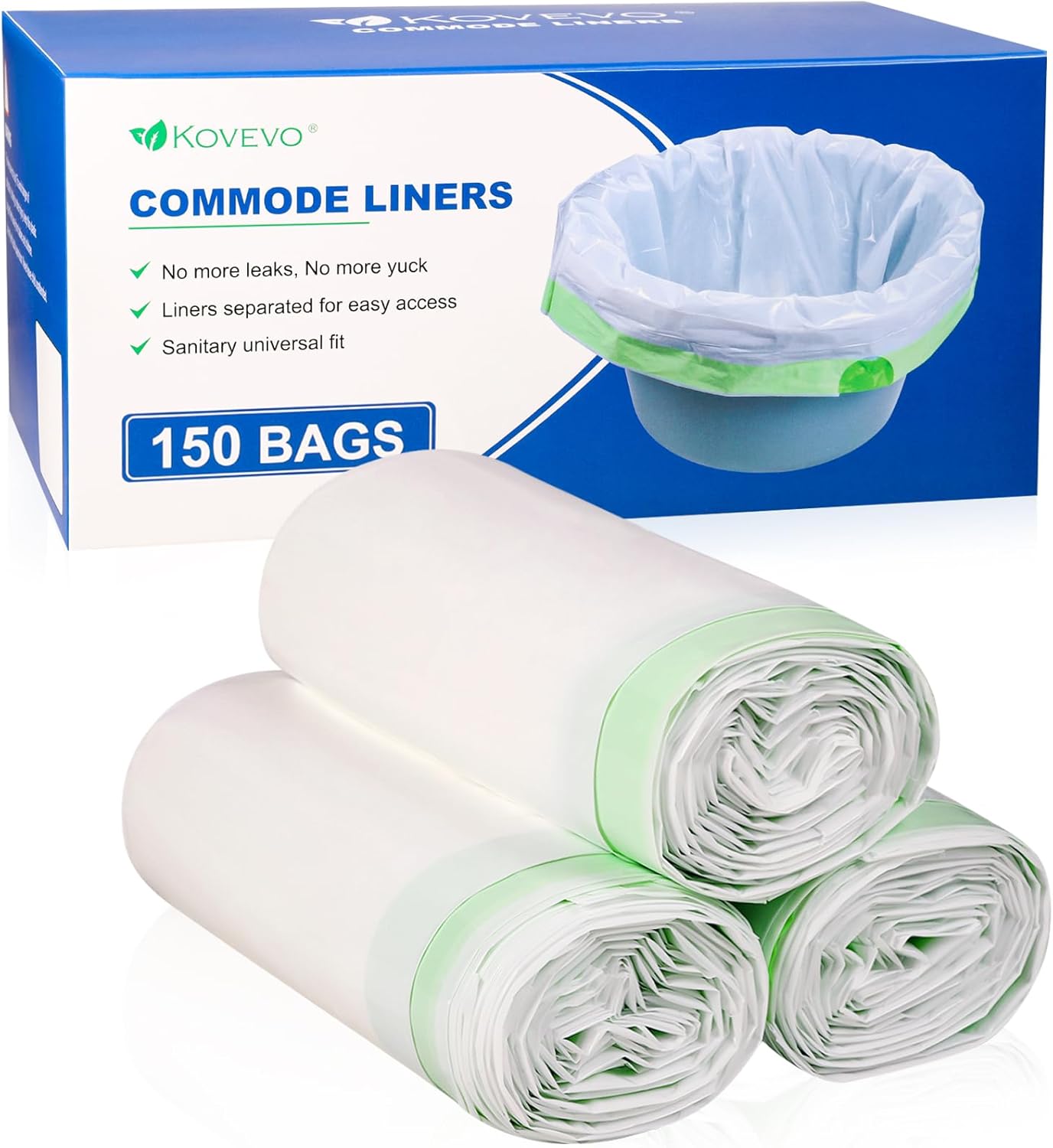 Bedside Commode Liners Disposable Adult Potty Chair Liners Portable Toilet Bags

