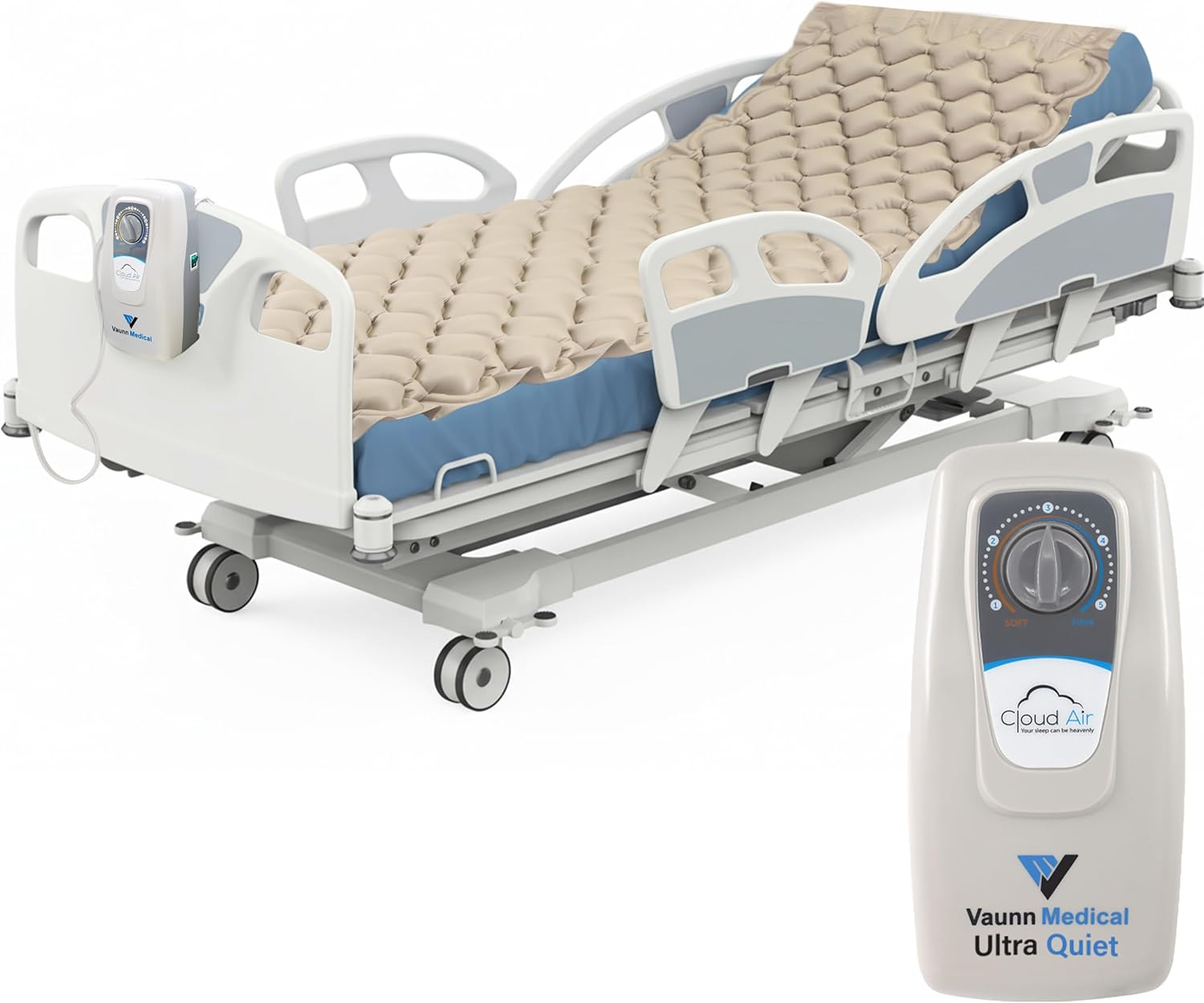 Vaunn Medical Cloud Air alternating pressure mattress topper with pump

