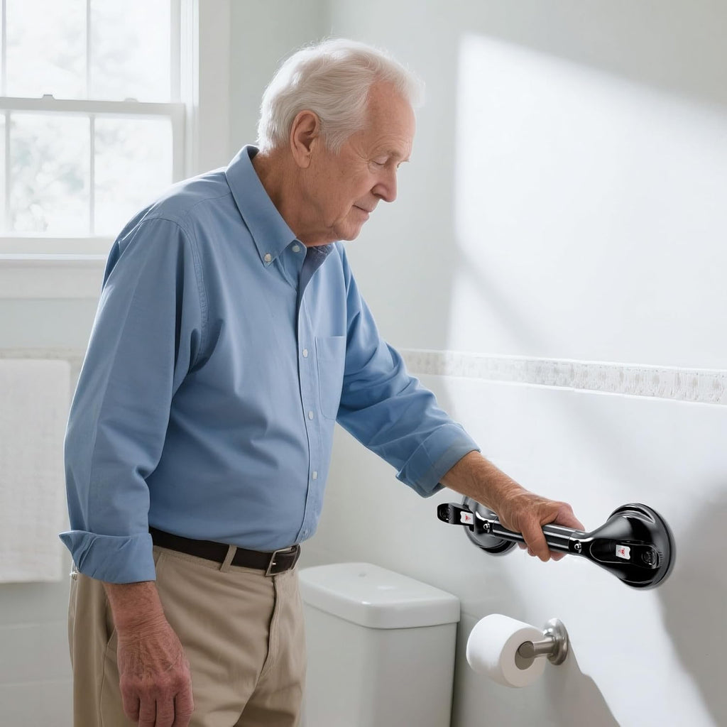DAILYLIFE Grab Bars for Bathtubs and Showers, Suction Safety Shower Handles

