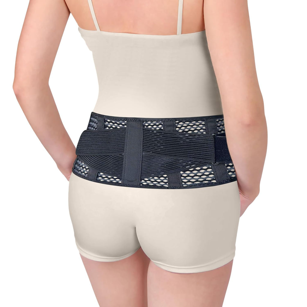 Adjustable Breathable Lumbar Support Back Brace for Women, Low-Profile Belt

