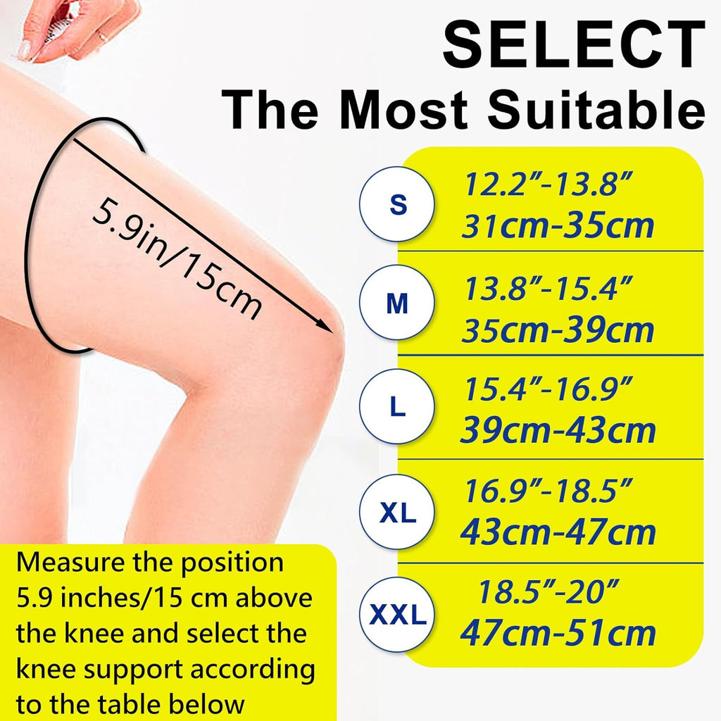 Full Leg Compression Sleeves 2 Pack Long Knee Support for Meniscus, Arthritis

