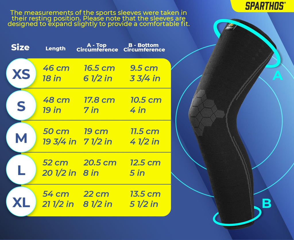 Sparthos Full Leg Compression Sleeves for Calf, Knee and Thigh Recovery Support

