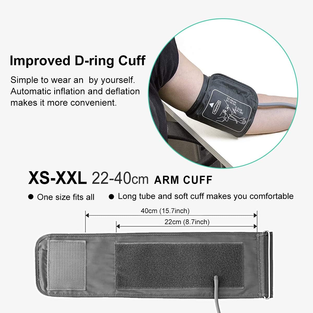 Upper Arm Blood Pressure Monitor with Pulse Rate, Irregular Heart Indicator

