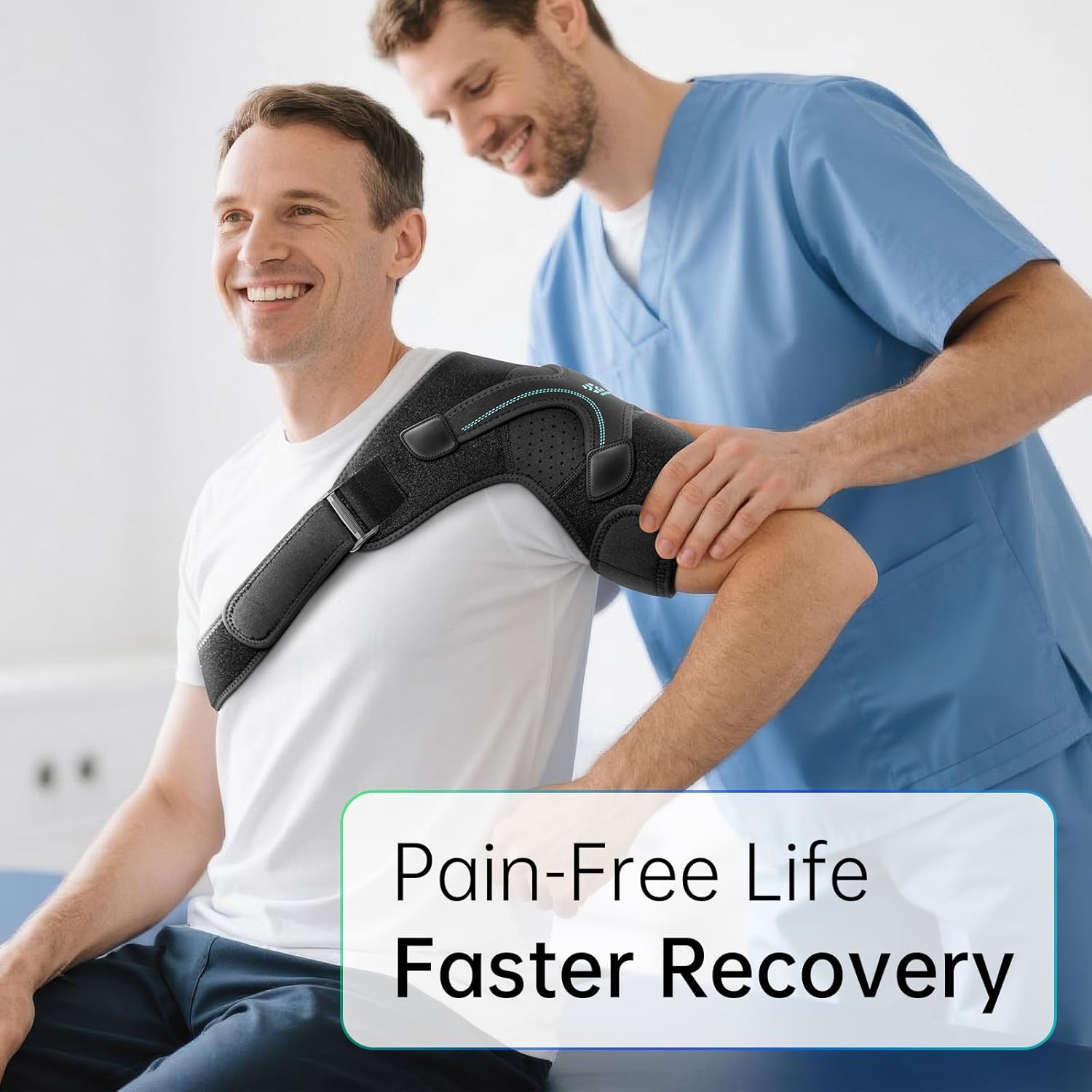 Shoulder Brace Rotator Cuff Support Arm Sling Compression Sleeve Adjustable

