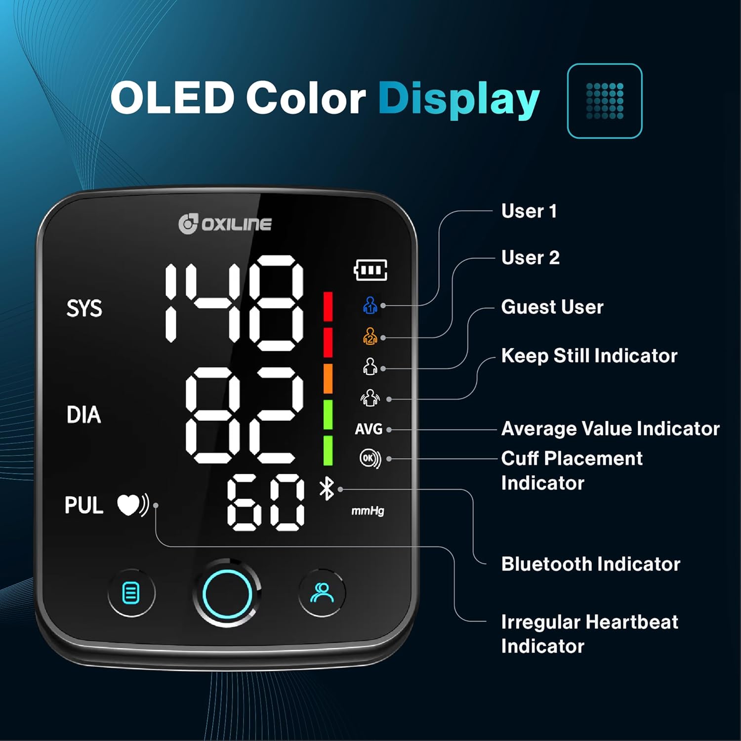 Pressure XS Pro Upper Arm Bluetooth Blood Pressure Monitor, Automatic Digital BP Cuff 22–42 cm

