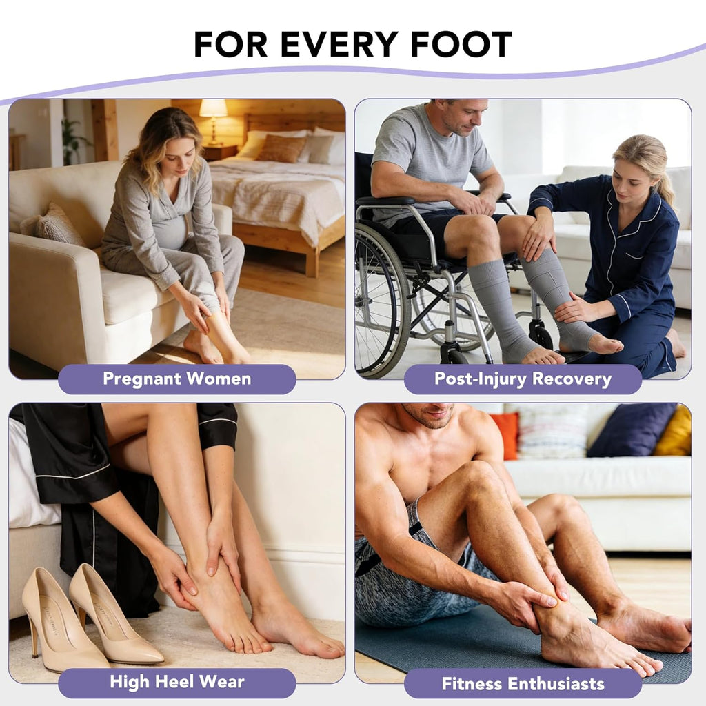 Plantar Fasciitis Night Splint with Massage Ball, Adjustable Stretch Brace

