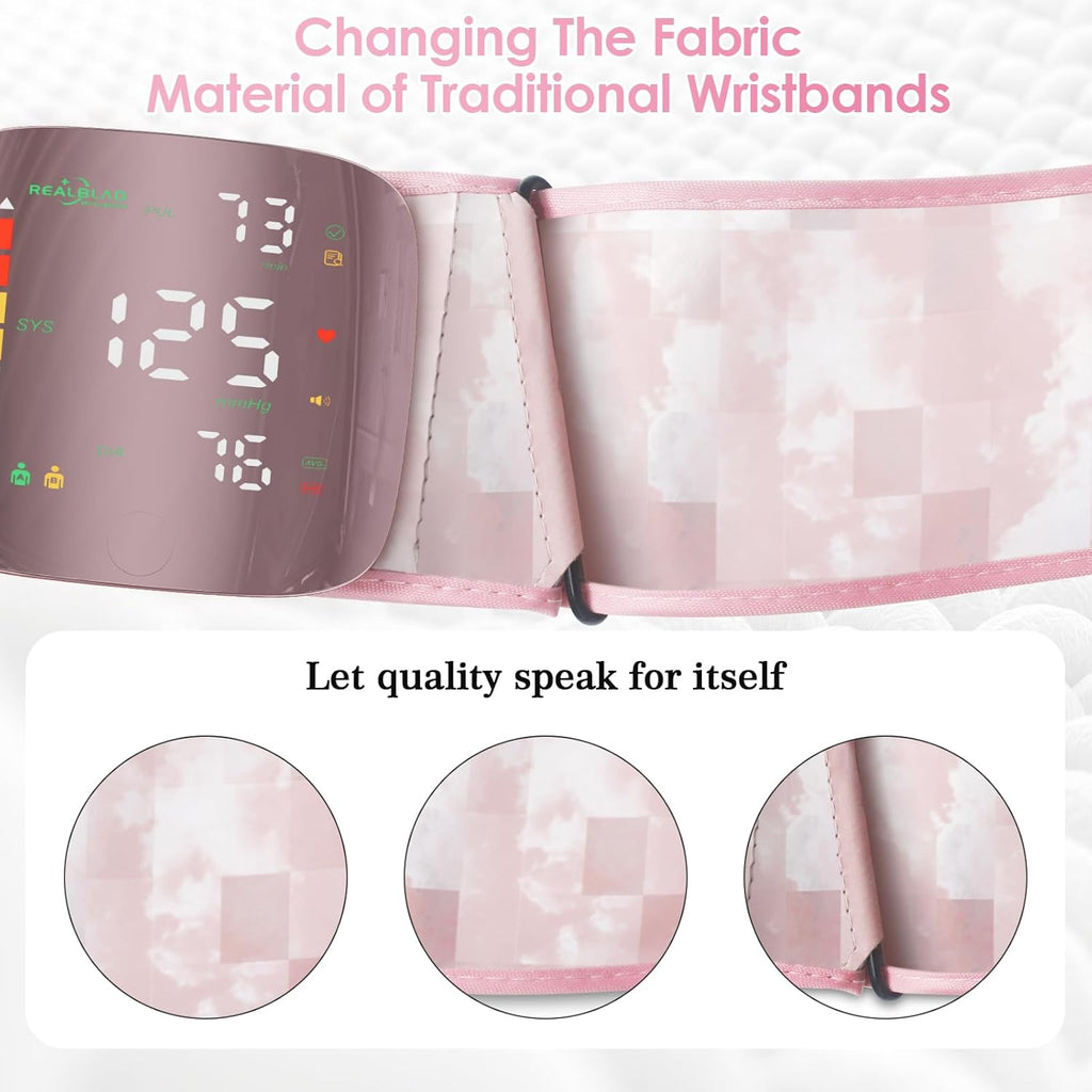 Wrist Blood Pressure Monitor for Home Use, Curved Screen, Rechargeable BP Machine


