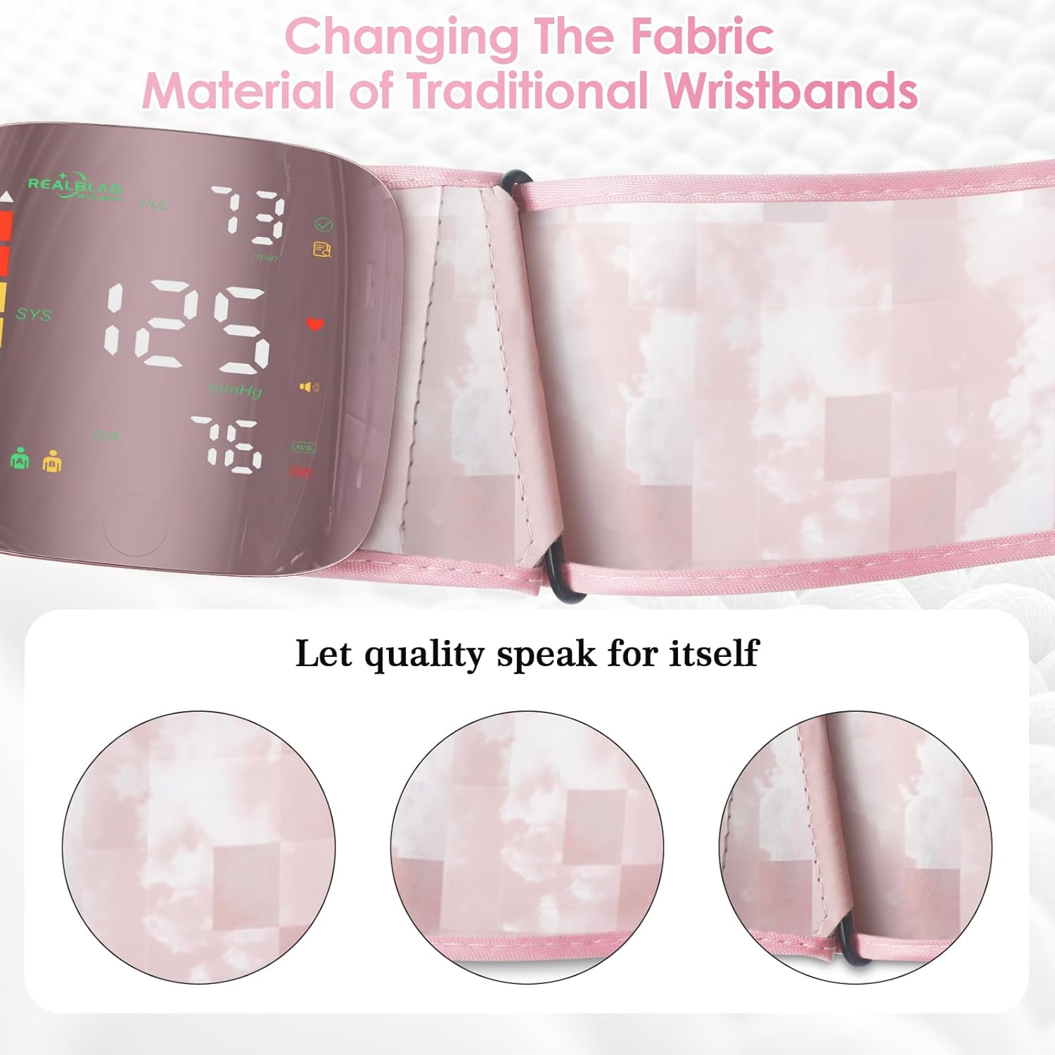 Wrist Blood Pressure Monitor for Home Use, Curved Screen, Rechargeable BP Machine

