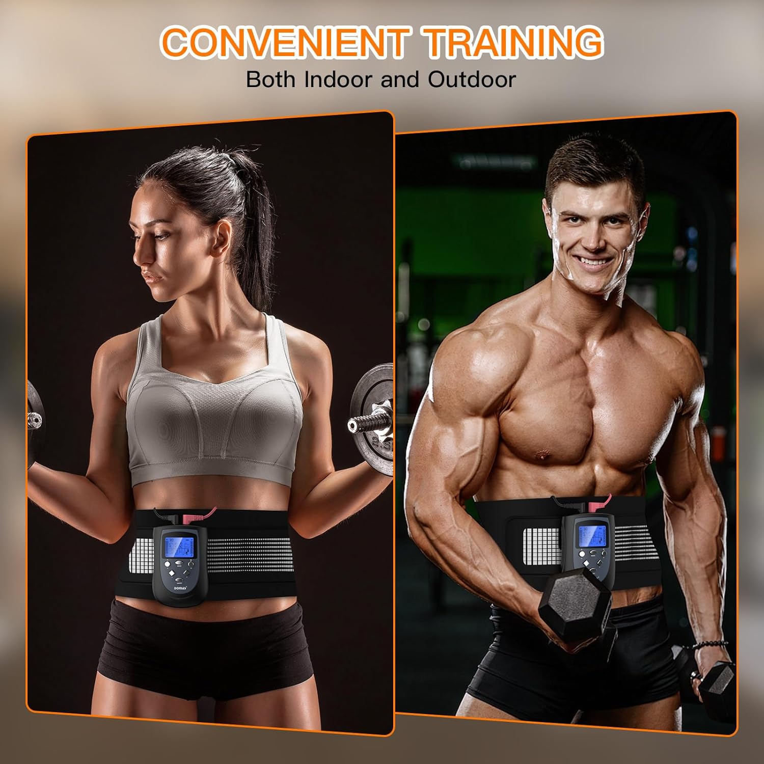 DOMAS EMS Abdominal Toning Belt Electronic Muscle Stimulator

