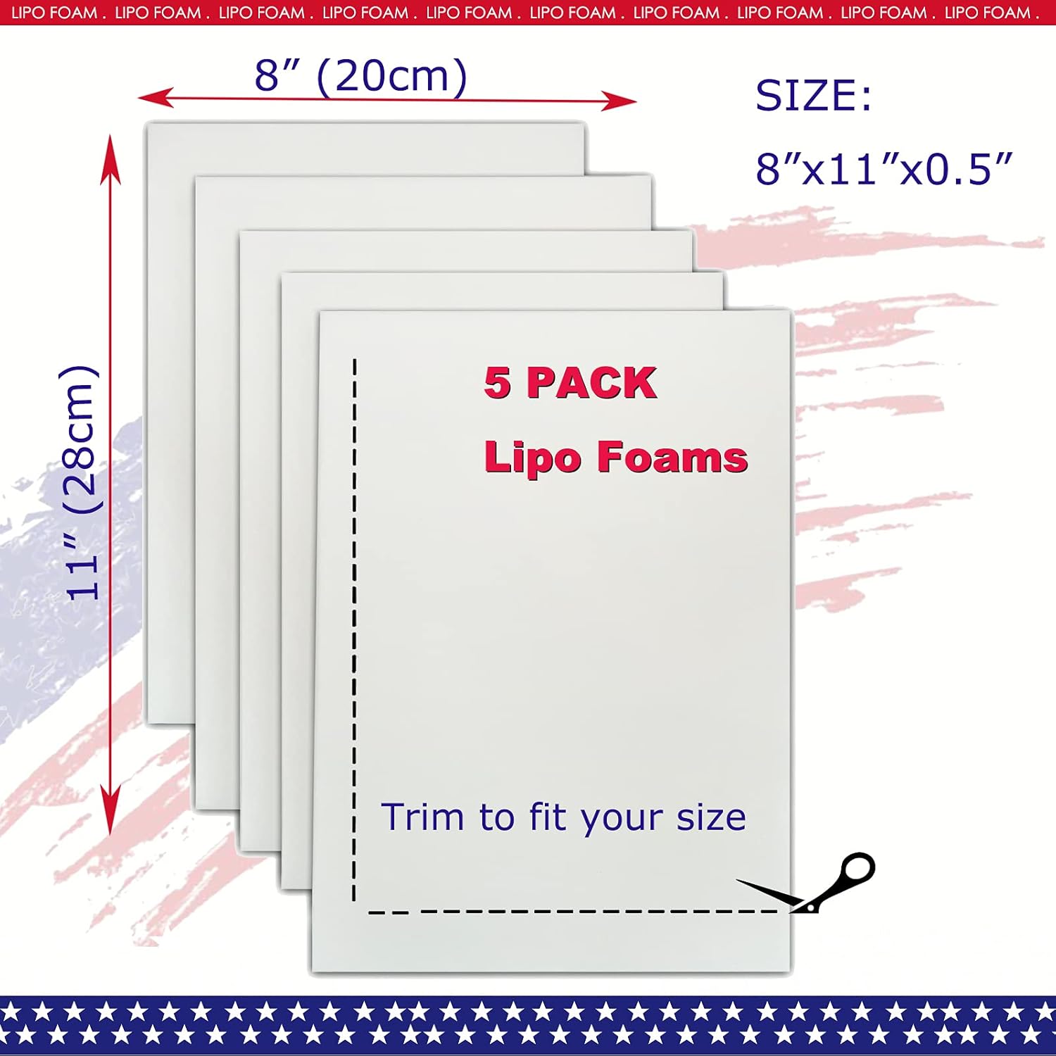 KUSMOO Post-Surgery Lipo Foam Pads for Compression Garments, Abdominal Support

