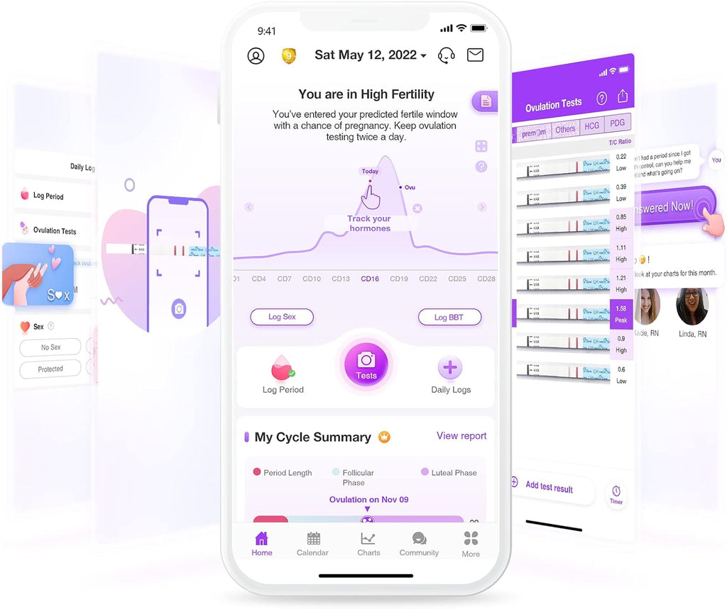 Easy@Home Ovulation Test Strips Fertility LH Urine Test for Home Timing


