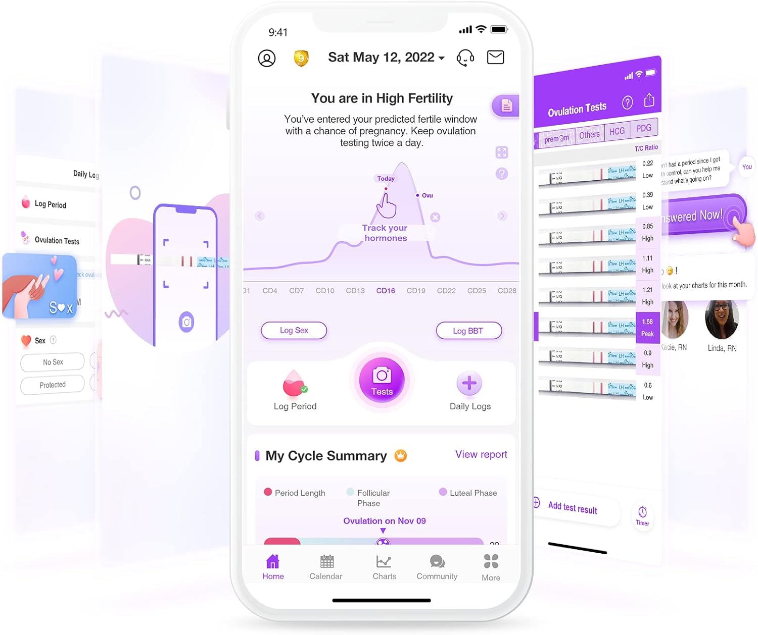 Easy@Home Ovulation Test Strips Fertility LH Urine Test for Home Timing

